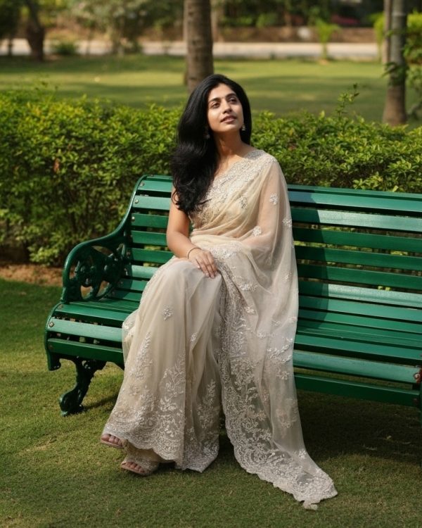 Embroidered Georgette Saree